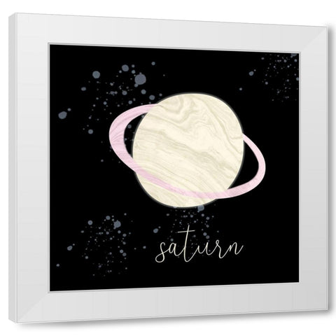 Saturn White Modern Wood Framed Art Print by Phillip, Jamie
