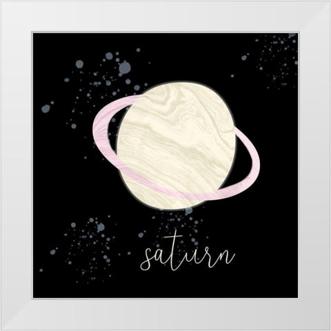 Saturn White Modern Wood Framed Art Print by Phillip, Jamie