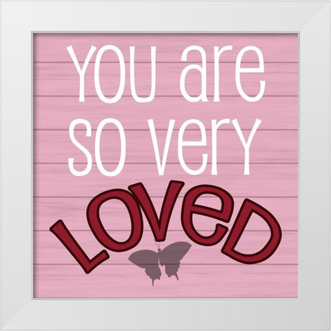 So Loved White Modern Wood Framed Art Print by Phillip, Jamie
