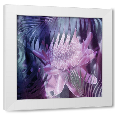 Tropical Floral White Modern Wood Framed Art Print by Phillip, Jamie