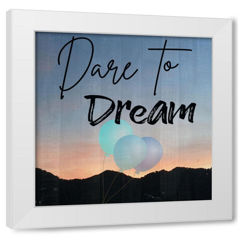 Dare White Modern Wood Framed Art Print by Phillip, Jamie