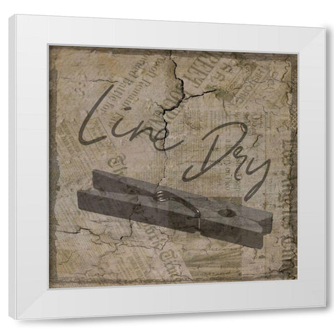 Vintage Pin White Modern Wood Framed Art Print by Phillip, Jamie