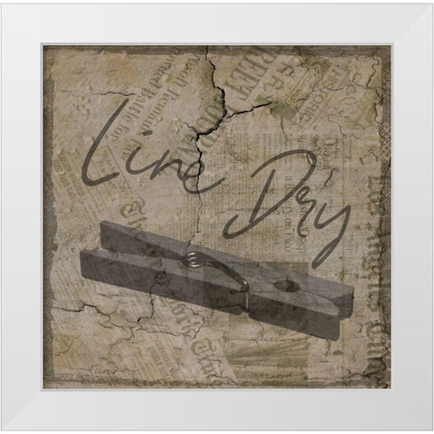 Vintage Pin White Modern Wood Framed Art Print by Phillip, Jamie