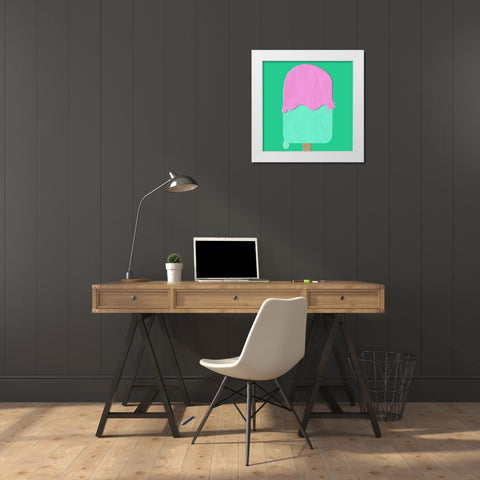 Pop Pop Pop White Modern Wood Framed Art Print by Phillip, Jamie