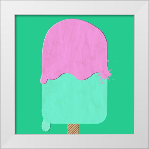 Pop Pop Pop White Modern Wood Framed Art Print by Phillip, Jamie