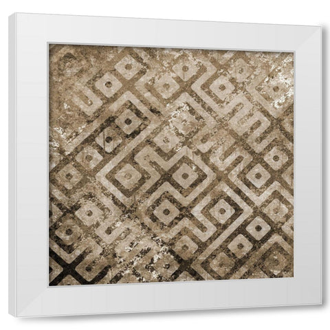 Bold Geo White Modern Wood Framed Art Print by Phillip, Jamie