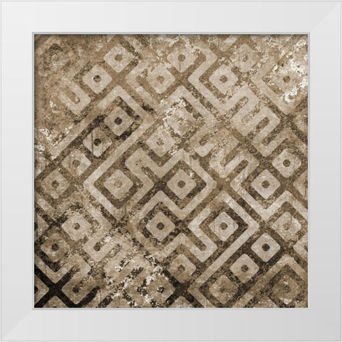 Bold Geo White Modern Wood Framed Art Print by Phillip, Jamie