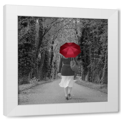 Elegant Step White Modern Wood Framed Art Print by Phillip, Jamie