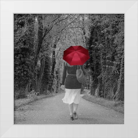 Elegant Step White Modern Wood Framed Art Print by Phillip, Jamie