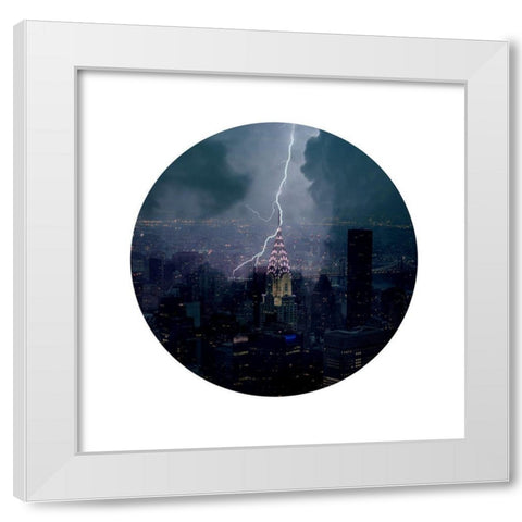 Light UP New York 1 White Modern Wood Framed Art Print by Phillip, Jamie