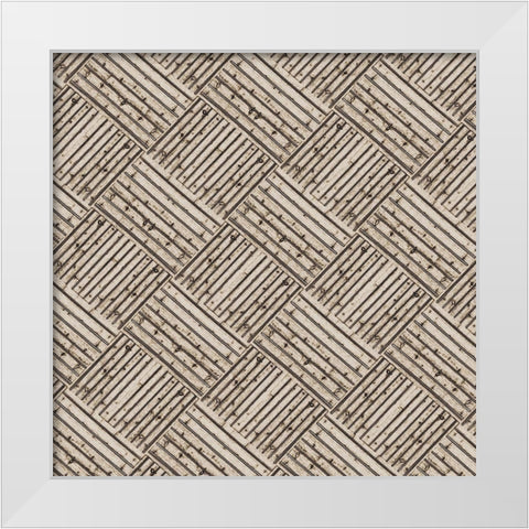Mellow Geo White Modern Wood Framed Art Print by Phillip, Jamie