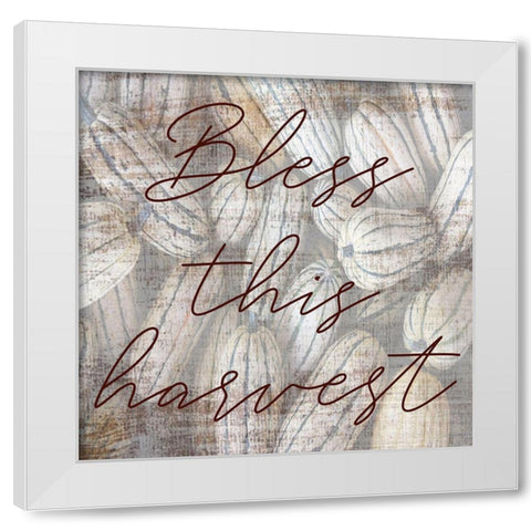 Bless This Harvest White Modern Wood Framed Art Print by Phillip, Jamie