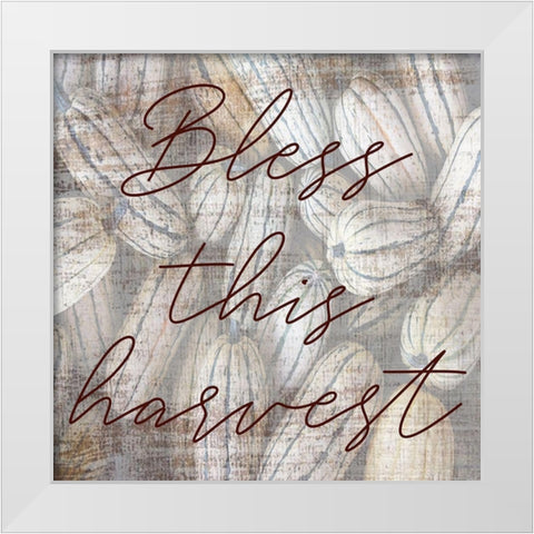 Bless This Harvest White Modern Wood Framed Art Print by Phillip, Jamie