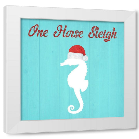 Sleigh White Modern Wood Framed Art Print by Phillip, Jamie