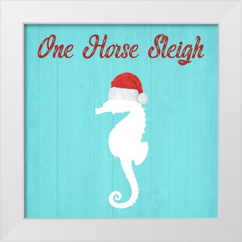 Sleigh White Modern Wood Framed Art Print by Phillip, Jamie
