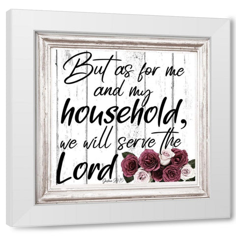 Serve The Lord White Modern Wood Framed Art Print by Phillip, Jamie