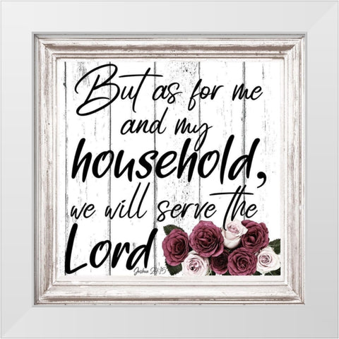 Serve The Lord White Modern Wood Framed Art Print by Phillip, Jamie
