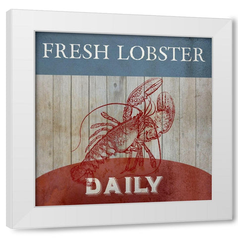 Fresh Lobster White Modern Wood Framed Art Print by Phillip, Jamie