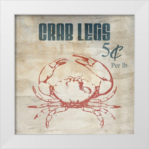 Crab Legs White Modern Wood Framed Art Print by Phillip, Jamie