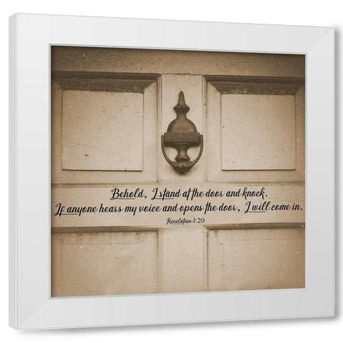 Behold White Modern Wood Framed Art Print by Phillip, Jamie