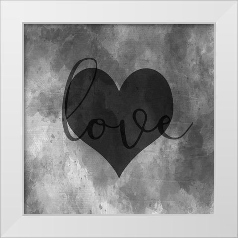 Love Is There White Modern Wood Framed Art Print by Phillip, Jamie