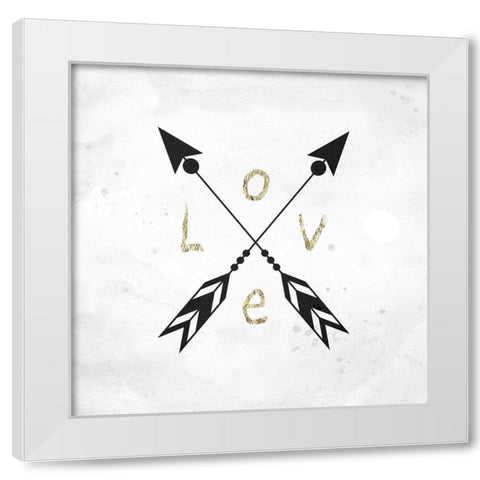 Love Direction White Modern Wood Framed Art Print by Phillip, Jamie