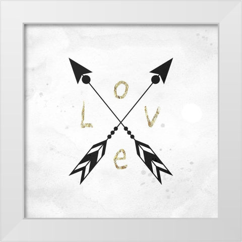 Love Direction White Modern Wood Framed Art Print by Phillip, Jamie