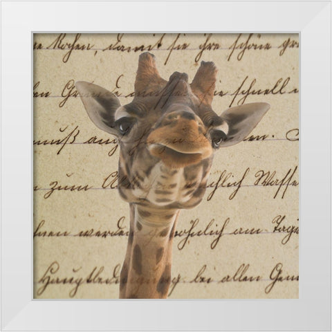 Geraffity White Modern Wood Framed Art Print by Phillip, Jamie