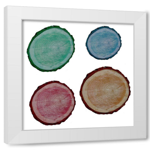Old Rings 2 White Modern Wood Framed Art Print by Phillip, Jamie