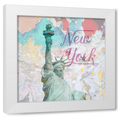 New York Beauty White Modern Wood Framed Art Print by Phillip, Jamie
