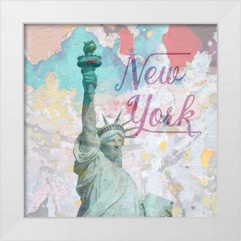 New York Beauty White Modern Wood Framed Art Print by Phillip, Jamie