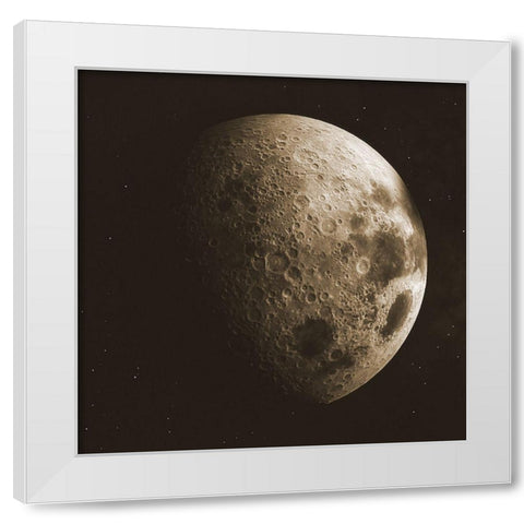 A Slice Of The Moon White Modern Wood Framed Art Print by Phillip, Jamie