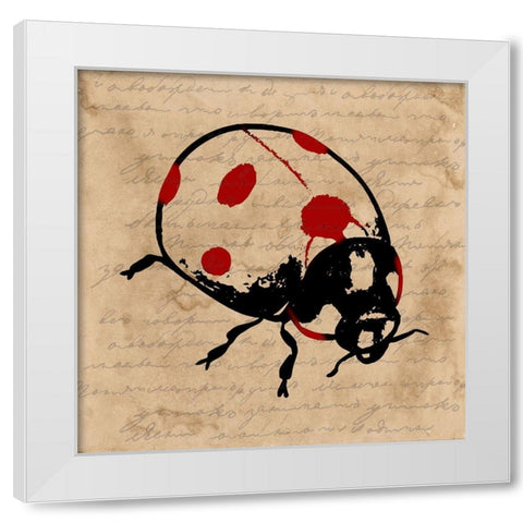 Bug White Modern Wood Framed Art Print by Phillip, Jamie