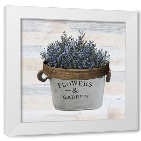 Flowers and Garden White Modern Wood Framed Art Print by Phillip, Jamie