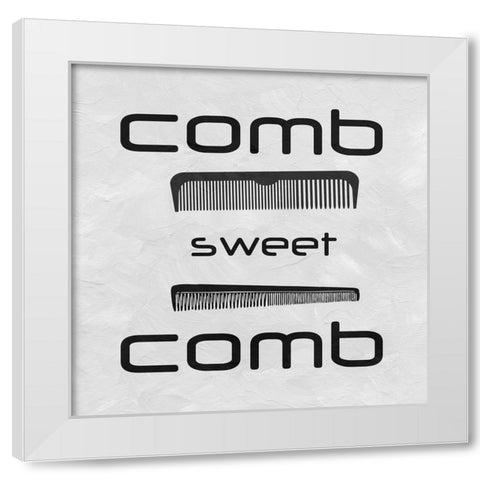 Comb White Modern Wood Framed Art Print by Phillip, Jamie