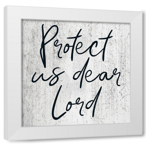 Dear Lord White Modern Wood Framed Art Print by Phillip, Jamie