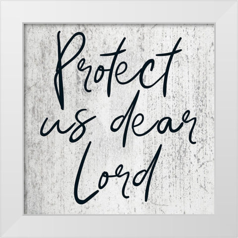 Dear Lord White Modern Wood Framed Art Print by Phillip, Jamie