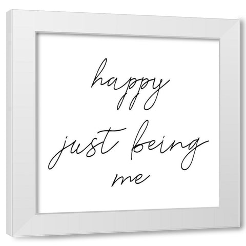 Happy 2 White Modern Wood Framed Art Print by Phillip, Jamie