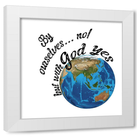 World 2 White Modern Wood Framed Art Print by Phillip, Jamie