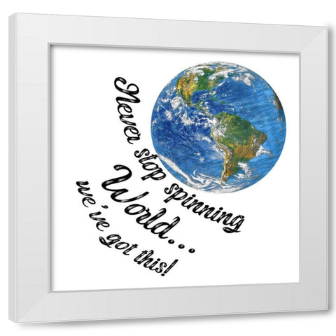 World 3 White Modern Wood Framed Art Print by Phillip, Jamie