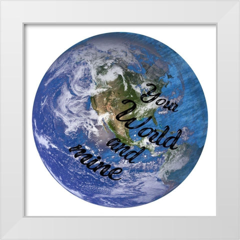 World 4 White Modern Wood Framed Art Print by Phillip, Jamie