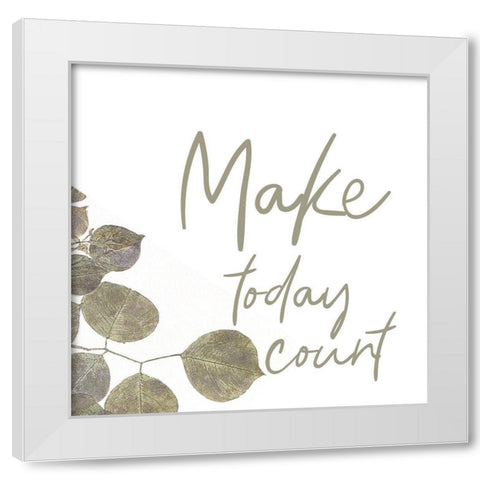 Today White Modern Wood Framed Art Print by Phillip, Jamie