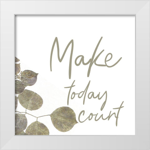 Today White Modern Wood Framed Art Print by Phillip, Jamie