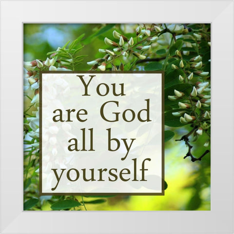 God White Modern Wood Framed Art Print by Phillip, Jamie