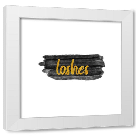 Lashes White Modern Wood Framed Art Print by Phillip, Jamie