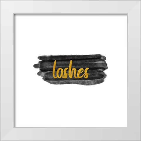Lashes White Modern Wood Framed Art Print by Phillip, Jamie