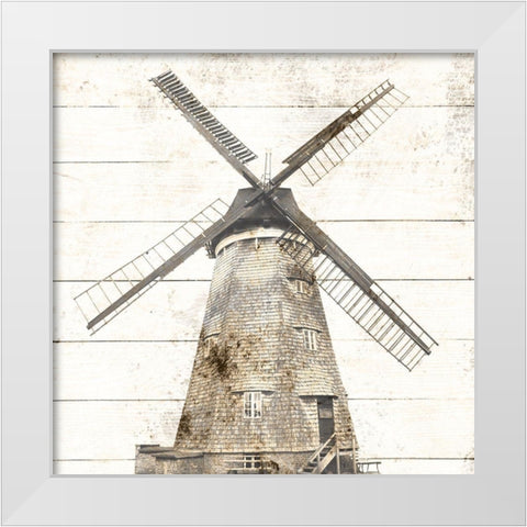 Wind Mill White Modern Wood Framed Art Print by Phillip, Jamie