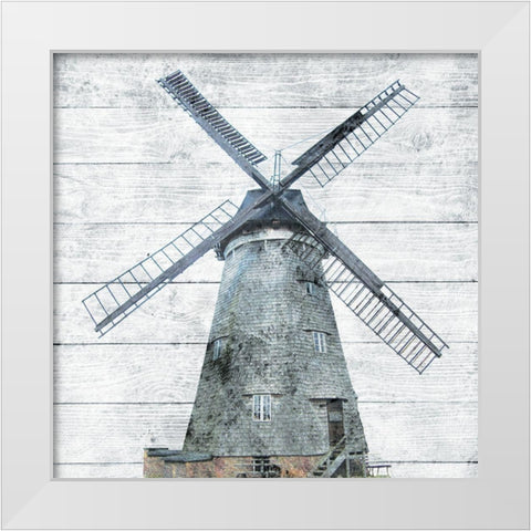 Wind Mill B White Modern Wood Framed Art Print by Phillip, Jamie