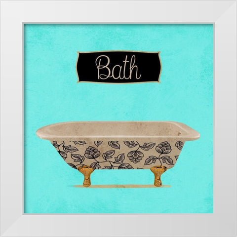 Bath 2 White Modern Wood Framed Art Print by Phillip, Jamie
