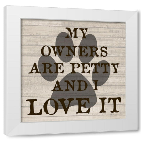 Pet Lovers White Modern Wood Framed Art Print by Phillip, Jamie